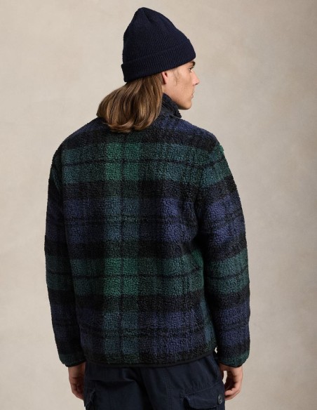 PLAID PILE FLEECE HYBRID JACKET