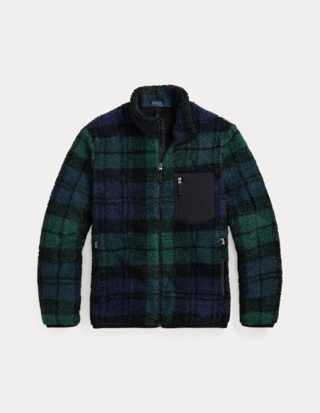 JACKET PLAID PILE FLEECE HYBRID
