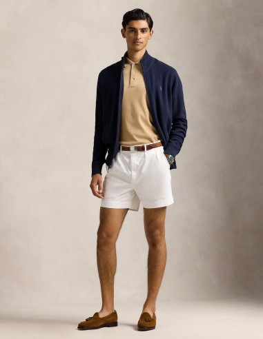 MESH-KNIT COTTON FULL-ZIP JUMPER