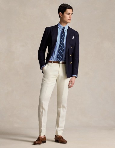 CUSTOM FIT STRIPED STRETCH POPLIN SHIRT