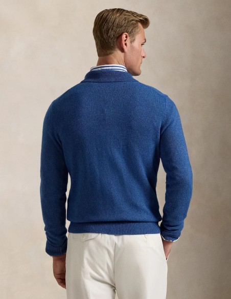 WOOL-COTTON POLO COLLAR JUMPER