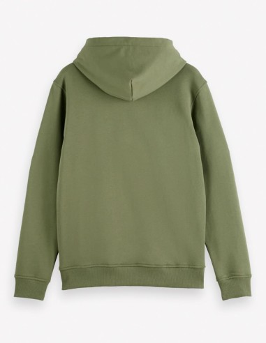 ESSENTIAL LOGO BADGE ZIP-THROUGH HOODIE