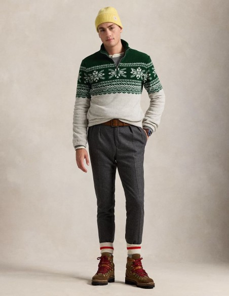 SNOWFLAKE BRUSHED FLEECE PULLOVER