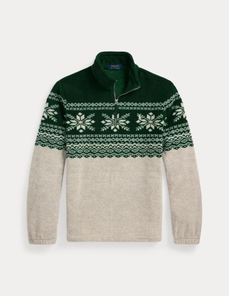 SNOWFLAKE BRUSHED FLEECE PULLOVER