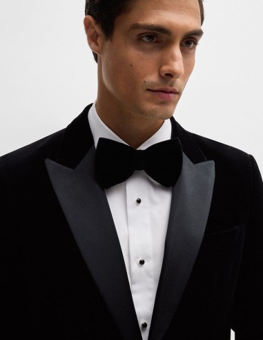 SLIM FIT TUXEDO JACKET IN PURE COTTON...