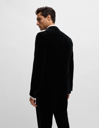 SLIM FIT TUXEDO JACKET IN PURE COTTON...