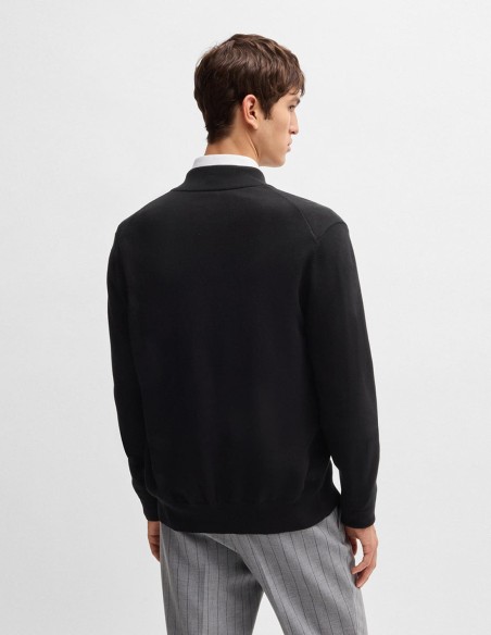 REGULAR FIT COTTON CARDIGAN WITH EMBROIDERED LOGO