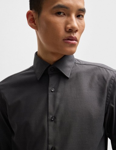 SLIM FIT EASY IRON STRUCTURED STRETCH...