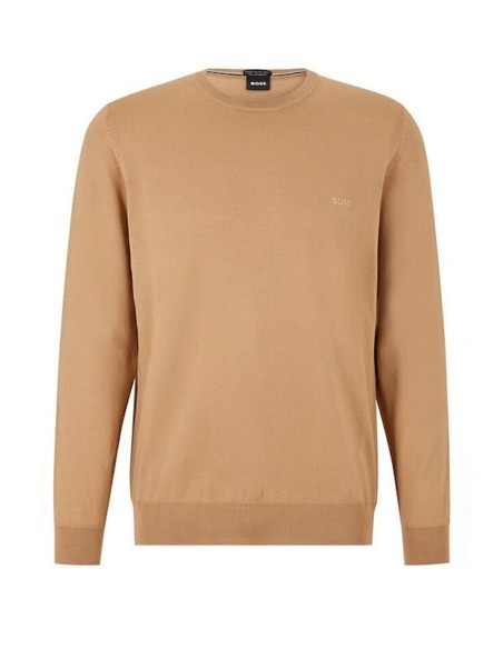 REGULAR FIT WOOL SWEATER WITH EMBROIDERED LOGO