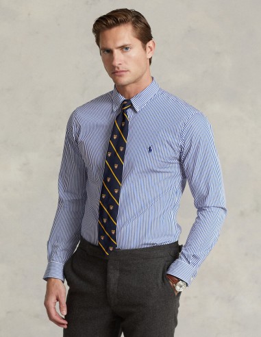 COTTON STRETCH SLIM FIT POPLIN SHIRT
