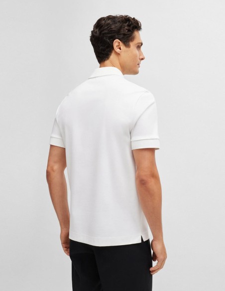 MERCERIZED-COTTON POLO SHIRT WITH DOUBLE MONOGRAM