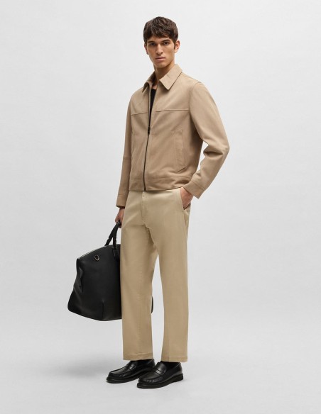 REGULAR FIT JACKET IN SOFT SUEDE