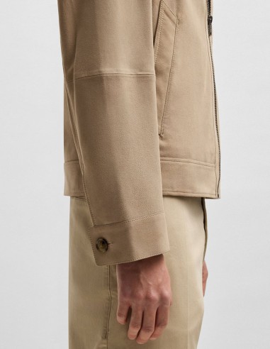 REGULAR FIT JACKET IN SOFT SUEDE