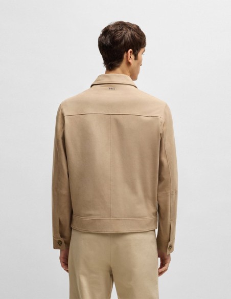 REGULAR FIT JACKET IN SOFT SUEDE
