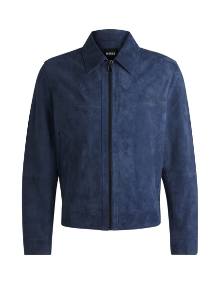 REGULAR FIT JACKET IN SOFT SUEDE