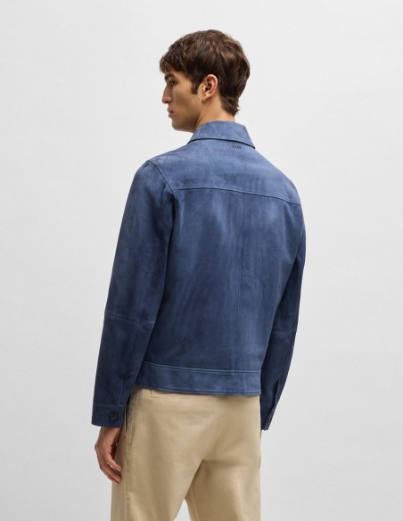 REGULAR FIT JACKET IN SOFT SUEDE