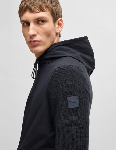SOFTSHELL JACKET WITH KNITTED DETAILS