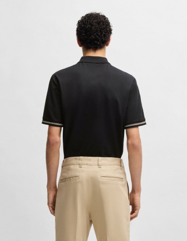 MERCERIZED-COTTON POLO SHIRT WITH...