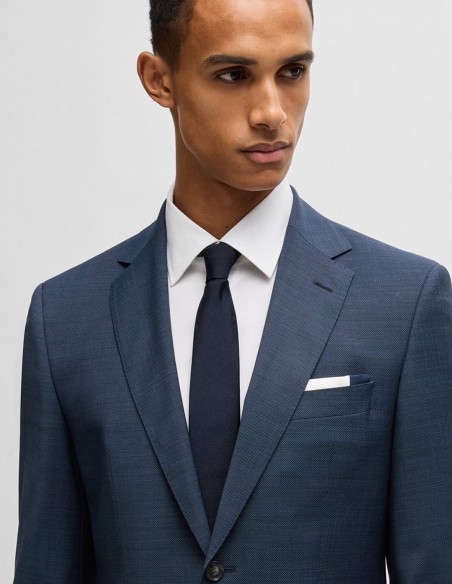 COTTON POCKET SQUARE WITH LOGO & BORDER PRINT