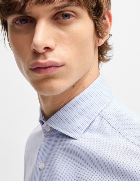 REGULAR FIT SHIRT IN STRUCTURED COTTON