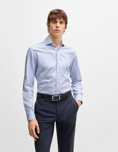 REGULAR FIT SHIRT IN STRUCTURED COTTON
