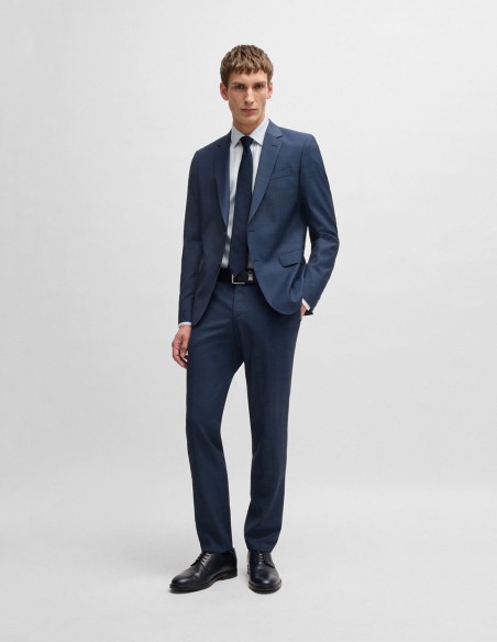 SLIM FIT SHIRT IN A STRIPED LINEN BLEND