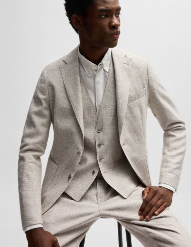 SLIM FIT MICRO-PATTERNED BLAZER