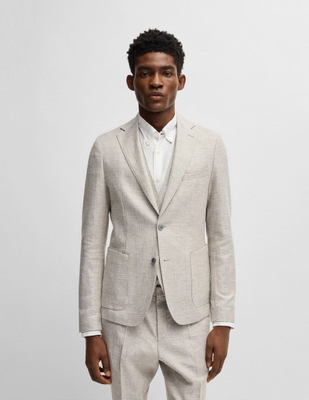 SLIM FIT MICRO-PATTERNED BLAZER