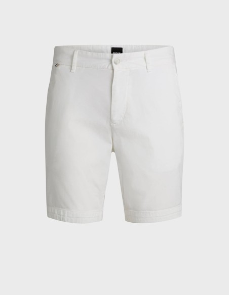 STRETCH COTTON TWILL SLIM FIT SHORTS