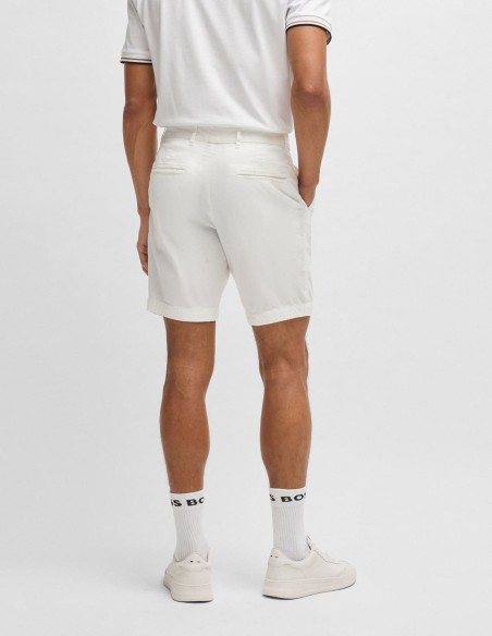 STRETCH COTTON TWILL SLIM FIT SHORTS