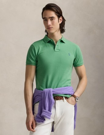 SLIM FIT MESH POLO SHIRT