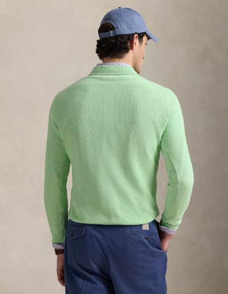 MESH-KNIT COTTON QUARTER ZIP JUMPER
