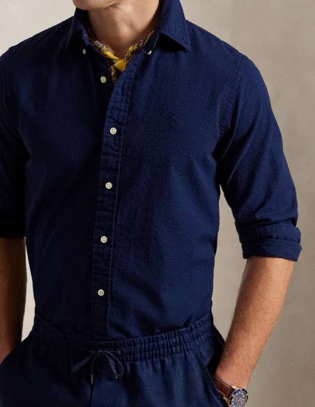 CUSTIM FIT SEERSUCKER SHIRT