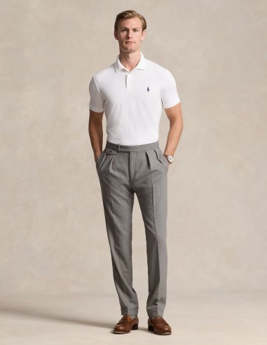 CUSTOM FIT STRETCH MESH POLO SHIRT