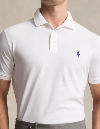 CUSTOM FIT STRETCH MESH POLO SHIRT