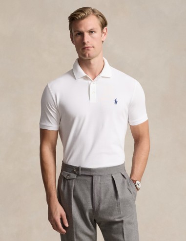 CUSTOM FIT STRETCH MESH POLO SHIRT