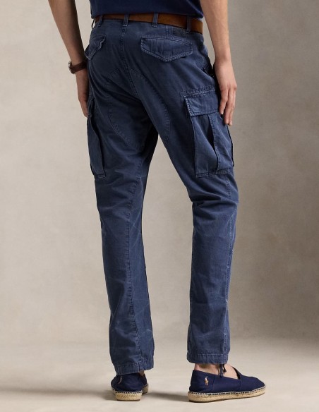 SLIM FIT GARMENT-DYED TWILL CARGO PANT