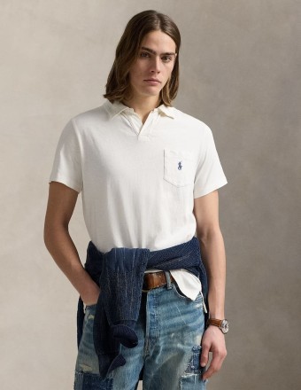ΜΠΛΟΥΖΑ POLO COTTON-LINEN...