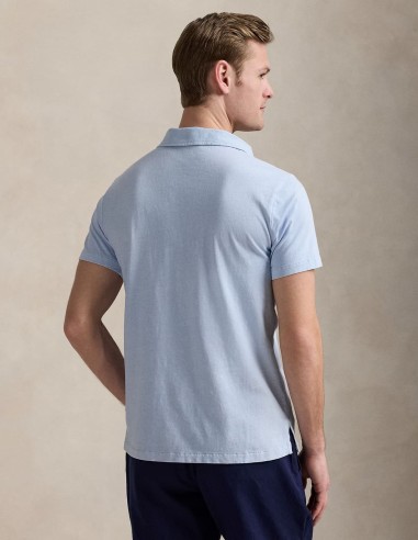 STANDARD FIT COTTON-LINEN POLO SHIRT