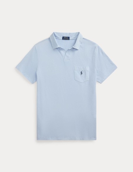 STANDARD FIT COTTON-LINEN POLO SHIRT
