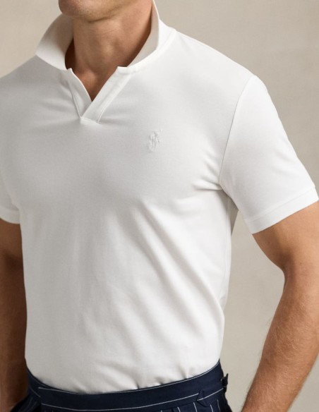 CUSTOM FIT STRETCH MESH POLO SHIRT