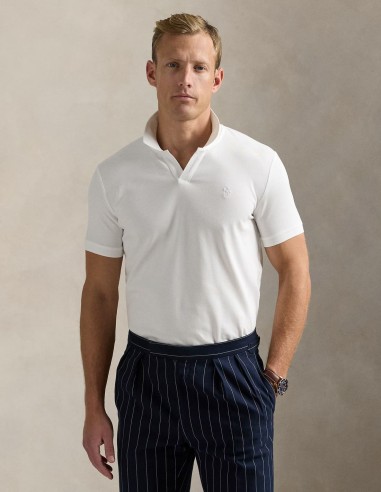 CUSTOM FIT STRETCH MESH POLO SHIRT