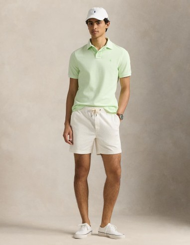 CUSTOM FIT MINERAL-DYED MESH POLO SHIRT