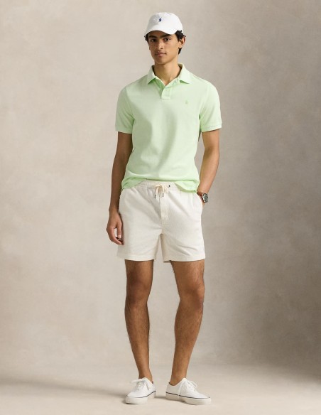 CUSTOM FIT MINERAL-DYED MESH POLO SHIRT