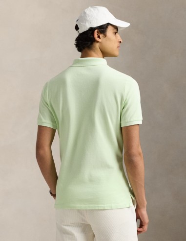 CUSTOM FIT MINERAL-DYED MESH POLO SHIRT