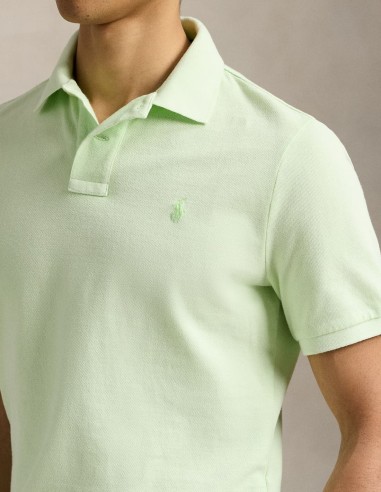 CUSTOM FIT MINERAL-DYED MESH POLO SHIRT