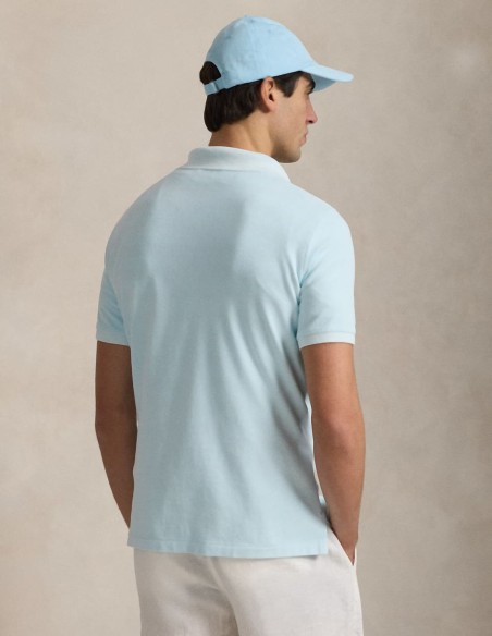 CUSTOM FIT MINERAL-DYED MESH POLO SHIRT