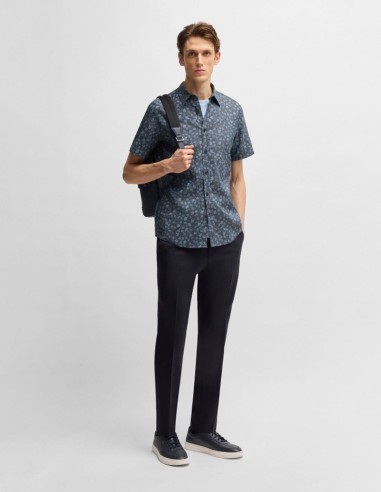 ΠΟΥΚΑΜΙΣΟ ΛΙΝΟ FLORAL SLIM FIT