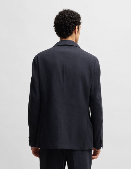 SLIM FIT SUIT JACKET IN A STRETCH LINEN BLEND