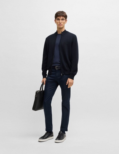 REGULAR FIT COTTON CARDIGAN WITH EMBROIDERED LOGO